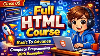 🔥 Class 05 – Full HTML Course | Basic To Advance | Complete Programming With Examples