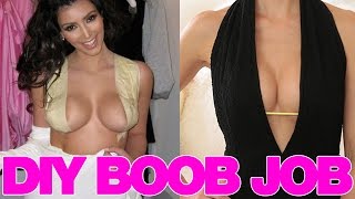 Kim Kardashian's DIY Boob Job Test