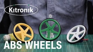 Injection Moulded ABS Wheels By Kitronik (for servos, d-shaft motors, and TT style hobby motors)