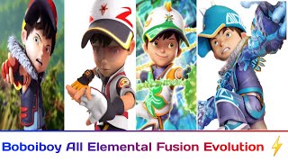 Boboiboy all 4 Elemental Fusion Evolution