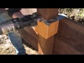 How to cut 6X6 fence post, done easy with a simple jig fixture.