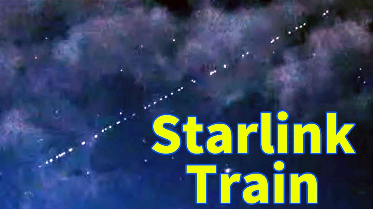 Beauty Starlink Train over the MaunaKea, Hawaii スターリンク