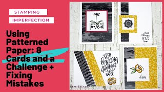 Patterned Paper Challenge: 8 Cards + Fixing Mistakes Guide
