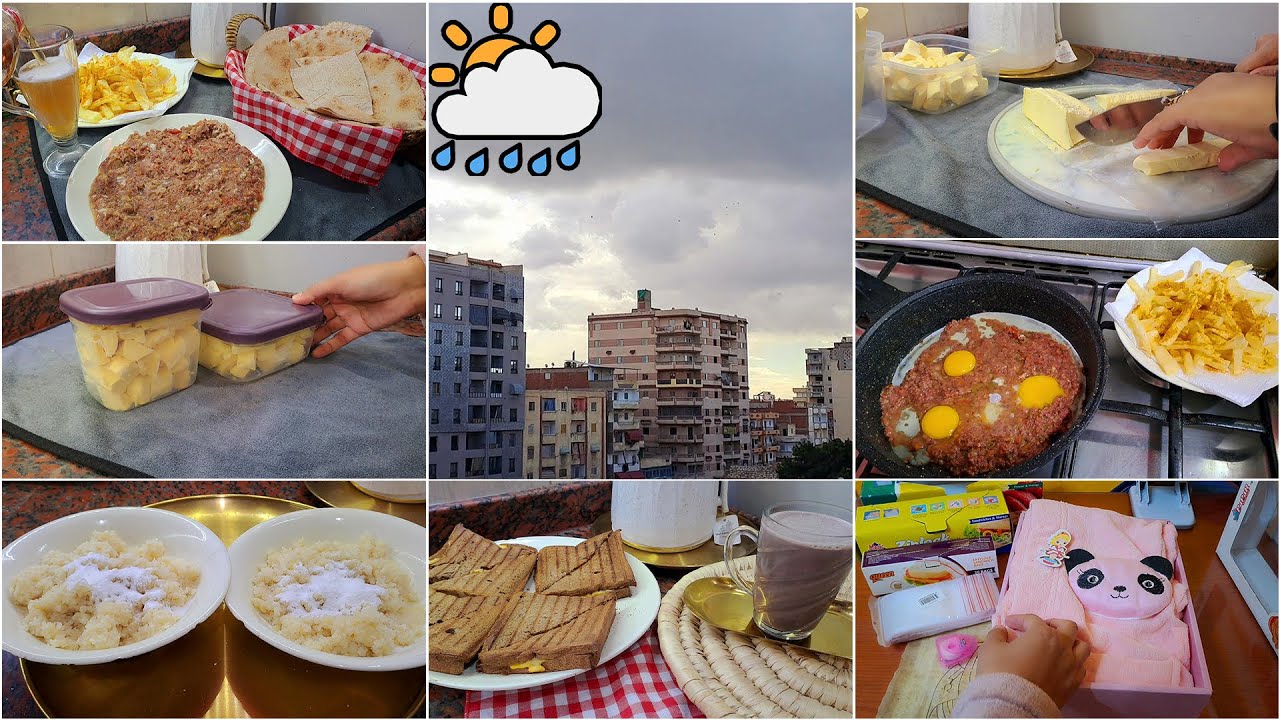 روتين صباحى شتوى هادئ⛈ترتيبات فى المطبخ✔غداء وحلو شتوى❄مشترياتى الاخيرة🛍