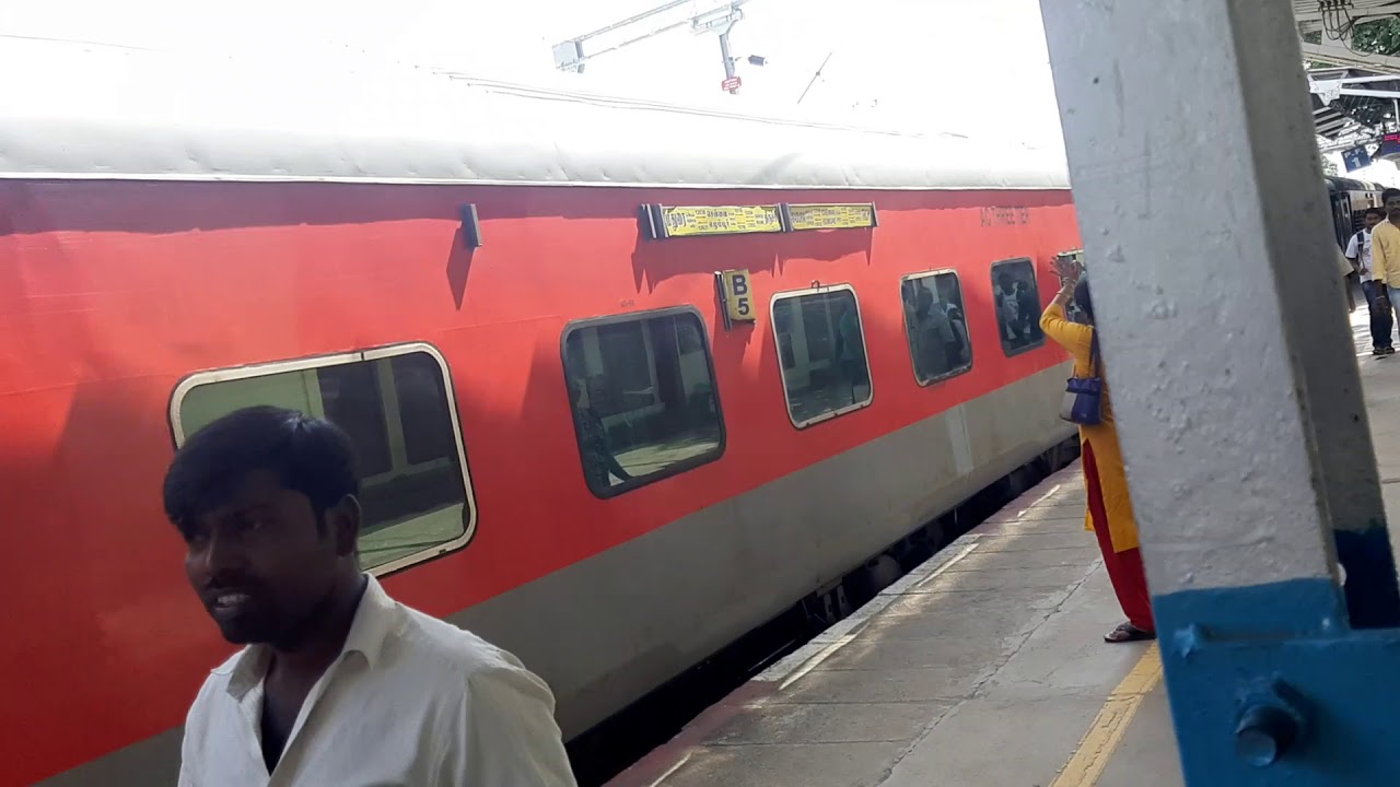 Cholan express at Chidambaram railway station railway - YouTube