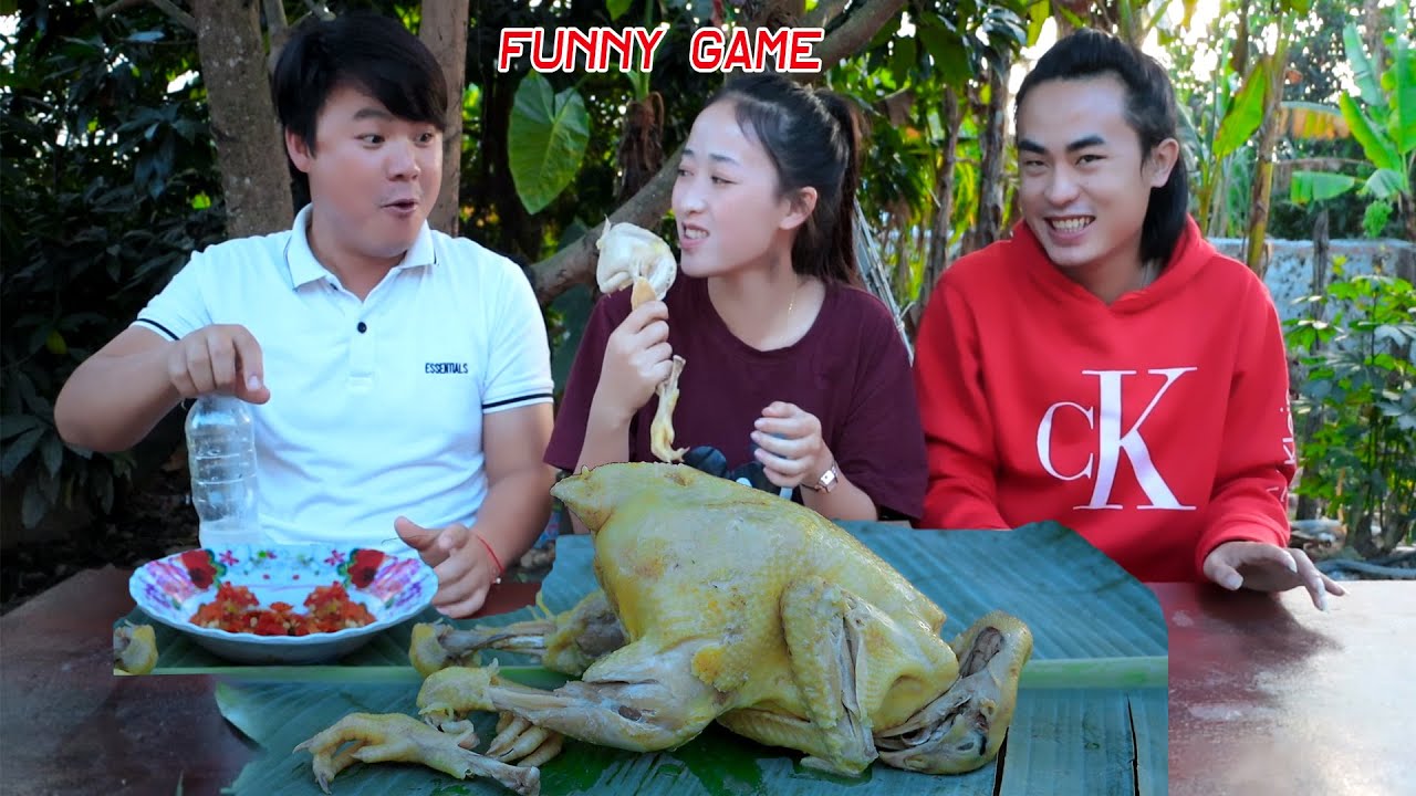 Pov kaus poos noj qaib lom zem tshaj plaws play bottle game to eat