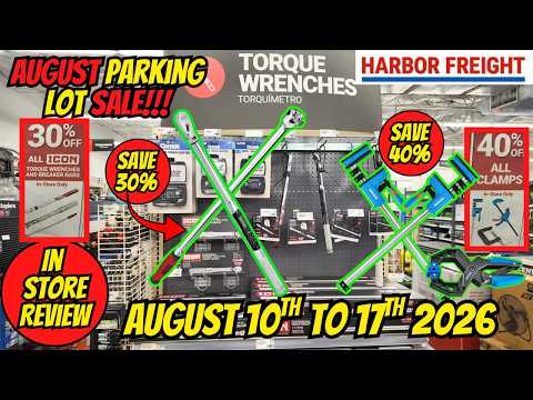 Harbor Freight August Parking Lot Sale 30% Off Icon Torque Wrenches & 40% Off All Clamps — DIY Crasher video thumbnail