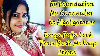DURGA PUJA MAKEUP/Get ready for Durga Puja with Me/TRADITIONAL BENGALI MAKEUP 2020