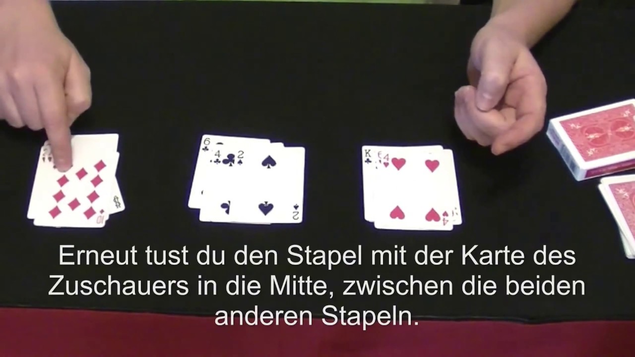 Lerne Zaubern 1. Einfacher Kartentrick zum nachmachen - YouTube