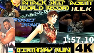 Attack Ship Agent Hulk Tier WORLD RECORD 1:57 Speedrun Perfect Dark XBLA 4K Xbox Series X