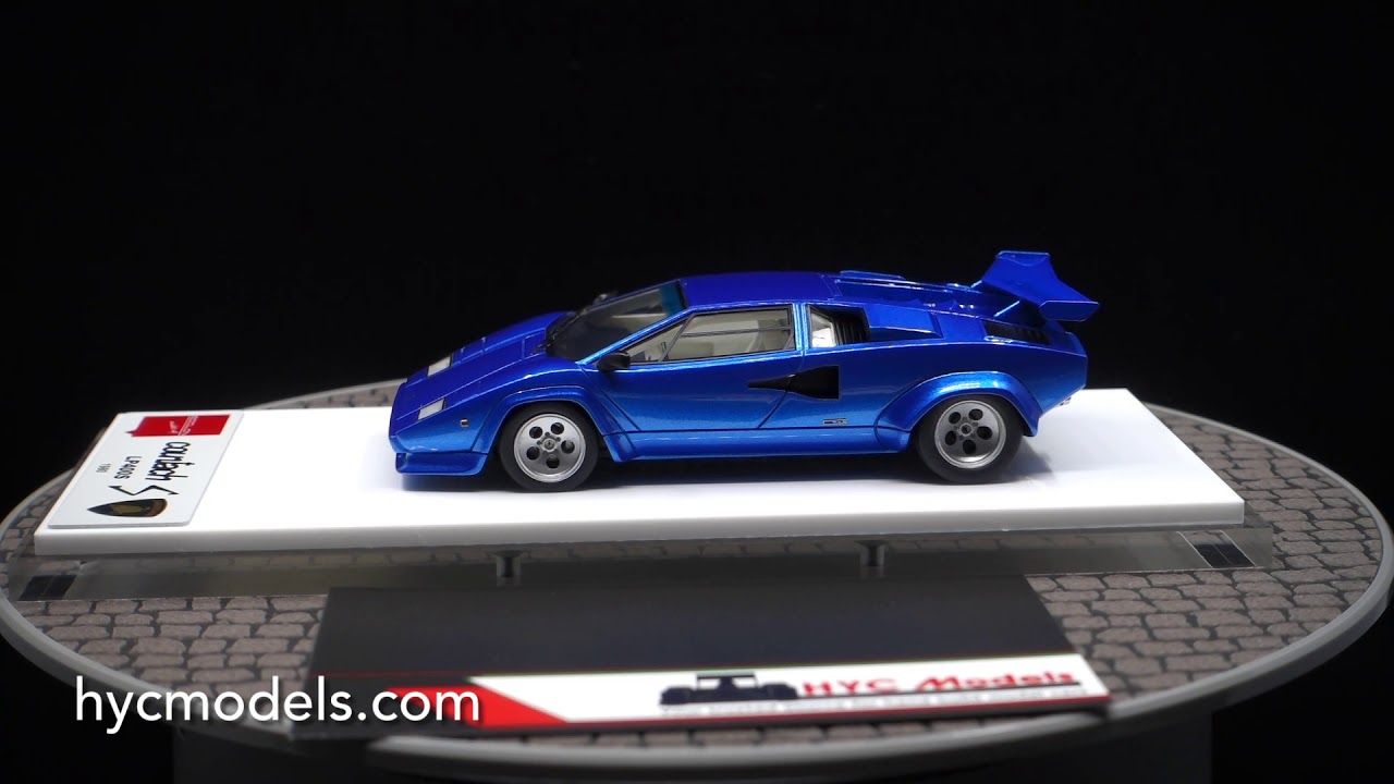 Lamborghini Countach LP400S with Rear Wing (Metallic Blue) - Make Up Eidolon EM432F