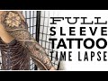 Full sleeve  geometric tattoo time lapse 