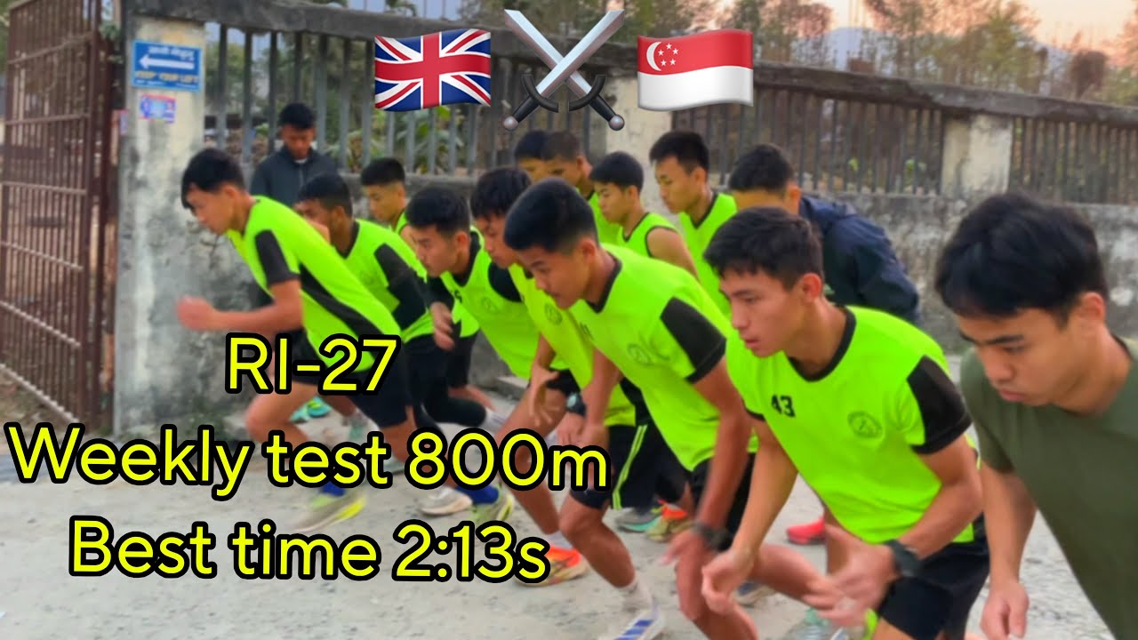 Weekly 800m test RI-27🇬🇧🇸🇬