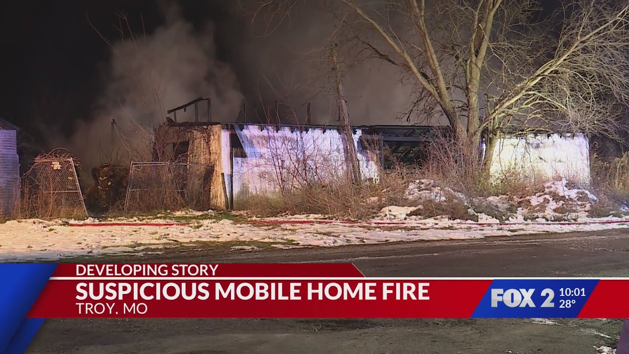 Suspicious mobile home fire - YouTube