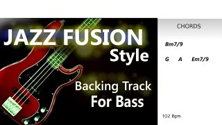 Jazz Fusion NO BASS BackingTrack 102 Bpm Highest Quality chords