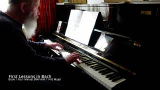First Lessons in Bach Book 1 No.1 Minuet BWV Anh 114 G Major screenshot 3