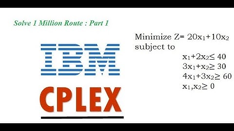 Solve Simple Linear Program Using IBM ILOG Cplex and C#  - Part I