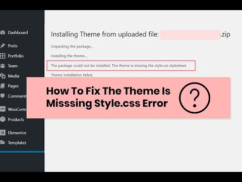 Wordpress Error - Missing Styles.css when uploading wordpress theme