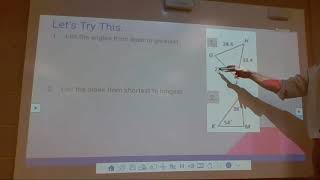 Angle Side Relationships in Triangles