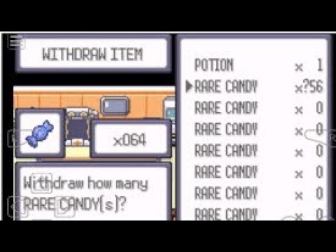 Pokemon mega Emerald xy rare candy cheat|unlimited rare candy in pc - YouTube