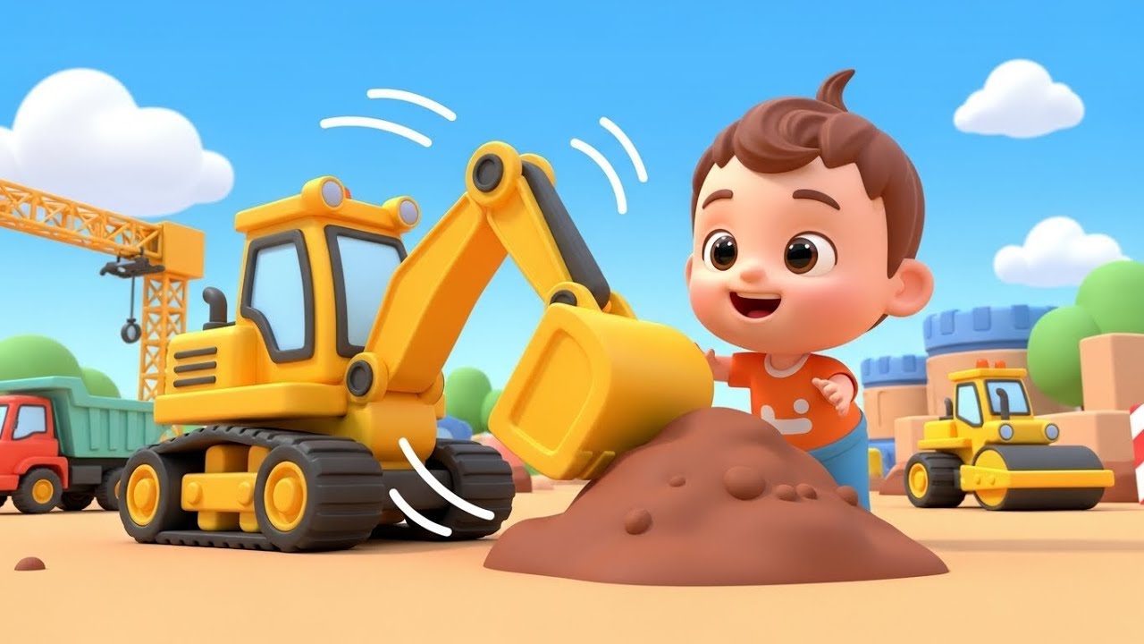 Construction Vehicles Song for Kids | Truck Song, Popular Nursery Rhyme, Baby Songs & Kids Music 🚧🚜🎶