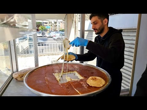 من اطيب الكنافة في العالم كنافة الجردلي في صيدا لبنان كعكة كنافة لبنانية اصلية