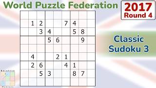 WPF Sudoku 2017 Round 4 - Classic Sudoku 3 screenshot 4