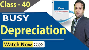 Managing Depreciation Entry In busy Software