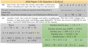 Maths screencast 2016 Paper 1 LC OL Question 1