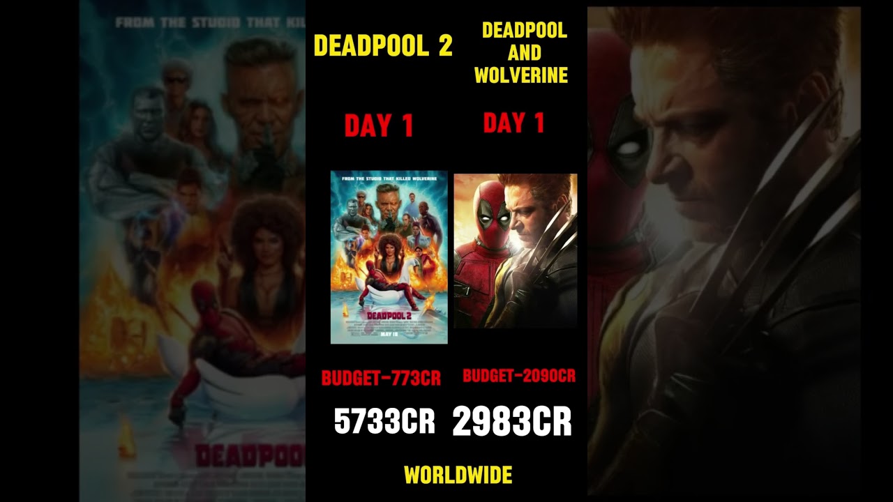 deadpool and wolverine vs deadpool 2 movie box office collection 💥 
