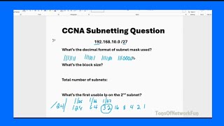 CCNA Subnetting Question Explained | 192.168.10.0/27 | Subnet Mask, Block Size & 1st Usable IP