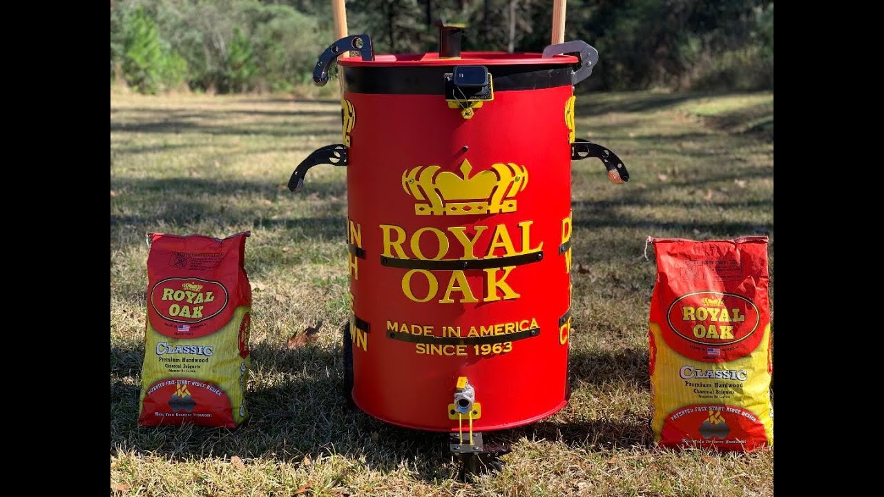 ROYAL OAK DRUM SMOKER...Getting Down With The Crown YouTube