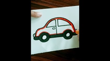 How to Draw a Car || Easy Car Drawing for Kids Step by Step #shorts #drawing #easydrawing #car #cute
