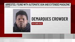 Handgun with ‘full-auto switch’ recovered, wanted man arrested in Peoria