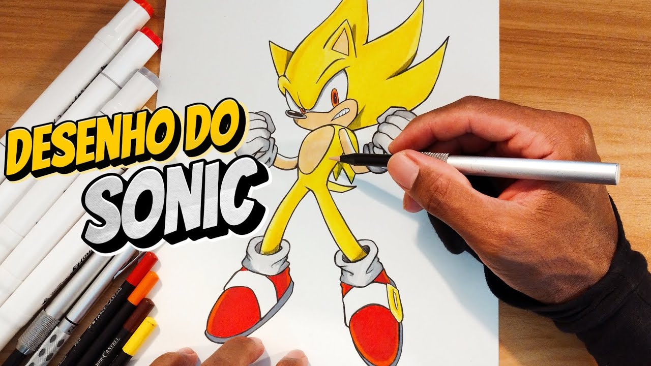 Desenhando o SUPER SONIC amarelo Fácil - YouTube