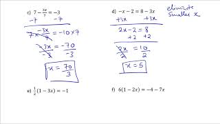 Linear equations with negative variables
