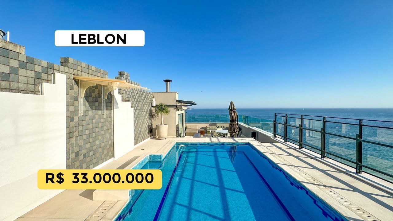COBERTURA DE LUXO À VENDA - R$ 33.000.000,00, LOCALIZADA NA AVENIDA DELFIM MOREIRA, PRAIA DO LEBLON