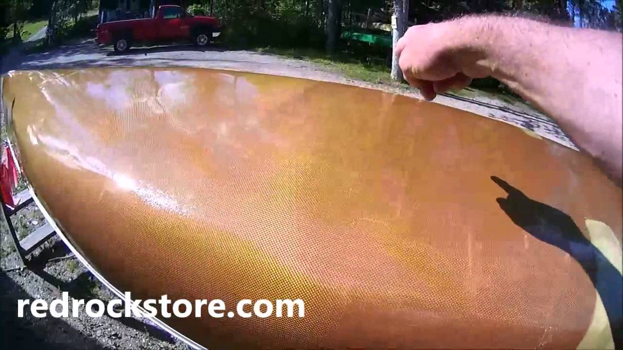 Kevlar Canoe Repair - refinish - YouTube