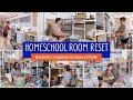 Homeschool Room Reset | Declutter, Organize & Clean with Me (Preparing for a New Homeschool Year)