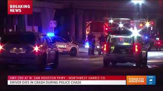 Driver dies in fiery crash during chase with Pct. 4 Deputy Constables