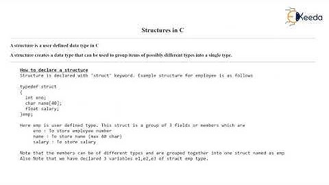 Structure Declaration Using typedef | Structures In C | Programming & Data Structures | GATE | CSE