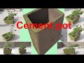 Cement flower pot help of cartboard  make easy at home  cement craft ideas  diy cement project
