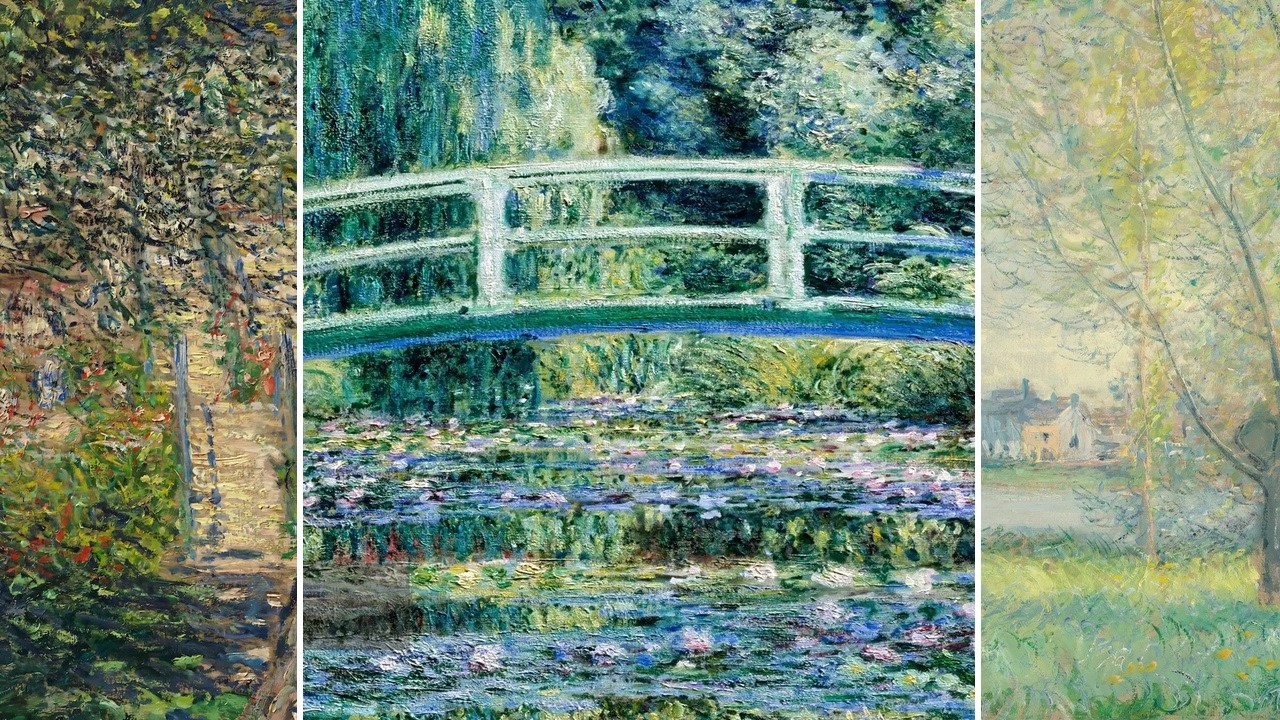 Claude Monet TV — Silent Art Gallery · July 12 Morning | Water lilies and bridge & others
