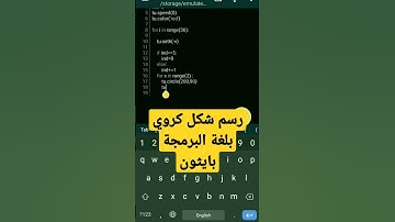 رسم شكل كروي بلغة البرمجة بايثون #python