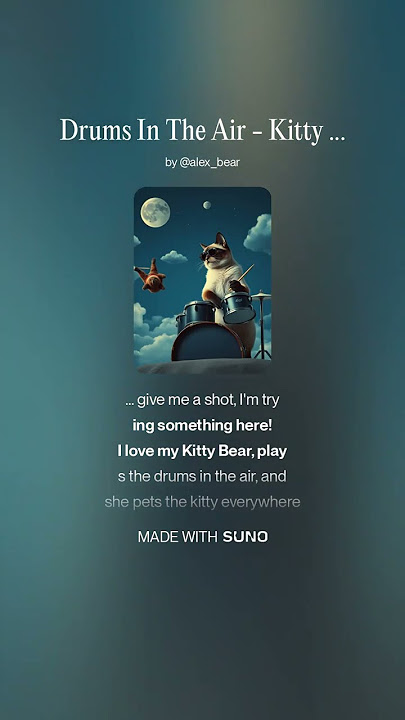 Drums In The Air - Kitty Bear (Original) #music #rock #alternative #aiassisted #90's indie/alt
