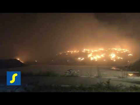 Il video dell’incendio nella zona industriale di Monte Sant’Angelo