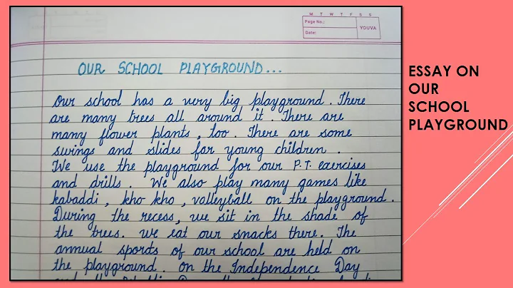 Write an essay on our School Playground in English || Essay writing