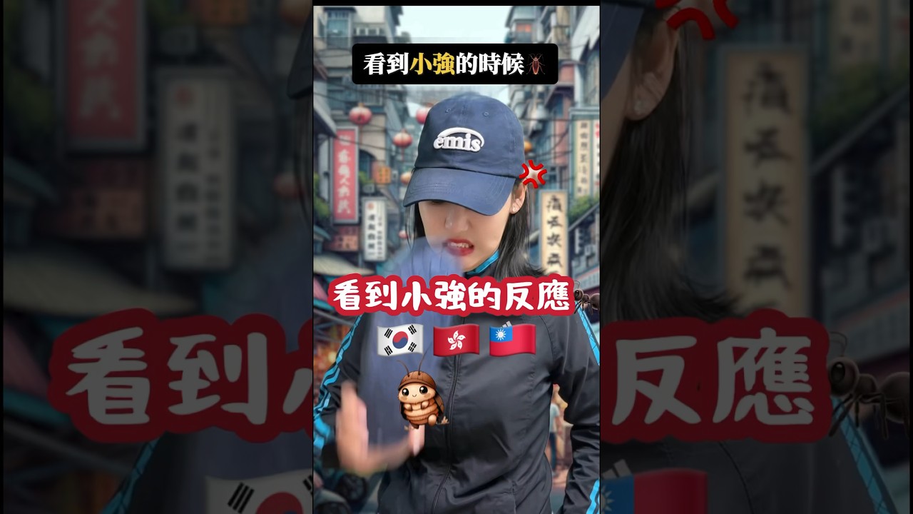 看到髒螂的時候 台灣人vs韓國人vs香港人 🇰🇷🇹🇼🇭🇰🪳 #shorts #搞笑 縮圖