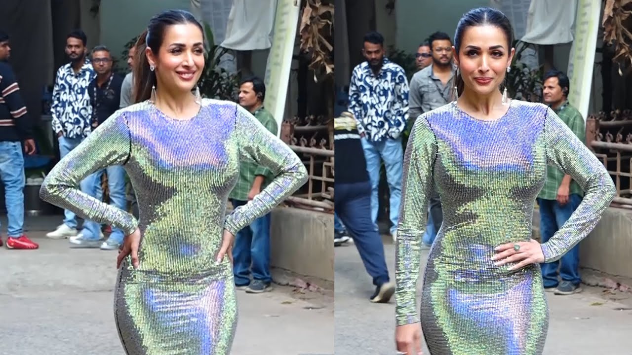 Malaika Arora’s fitted silver holographic gown