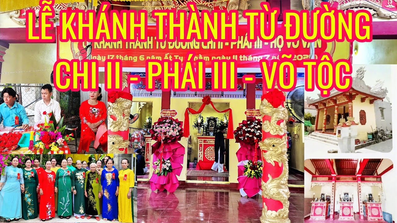 Lễ khánh thành từ đường phái II - chi III - Võ Tộc,làng Vân Quật Đông,phường Hóa Châu,TP Huế